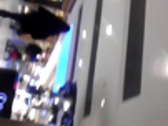 Tight ass in white jeans at mall in Ankara