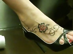 tattoo sexy foot and long legs