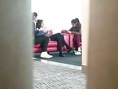 Candid Indian Chick Feet Shoeplay Dangling Black Tights