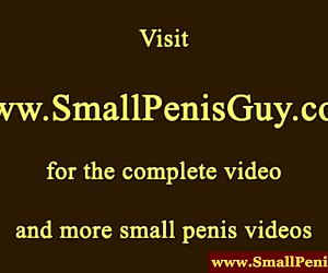 Femdom mistress bored by his tiny cock