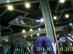 Gym Girl in Black Tight Spandex