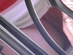 college chick enjoying lunch with her parents