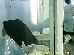 Gyno exam girl in gynocabinet.