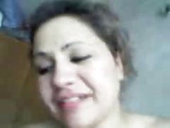 Arab beautiful  wife hand job her hubby