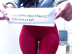 Cameltoe Leggings Red Claudiahotpants