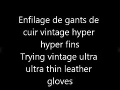 tight leather gloves