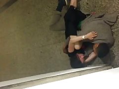 Voyeurism man and woman fucking in public