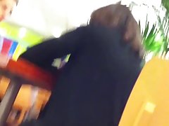 Candid Arab Woman Shoeplay Flats Feet