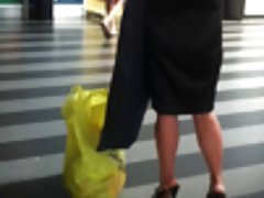 candid mature high heels