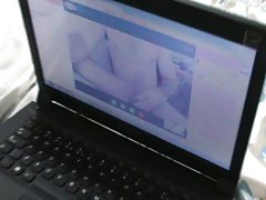 Chubby wife in webcam with friend