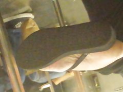 Candid Feet on Train