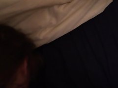 Cumshot on girl in leather jacket prt 1