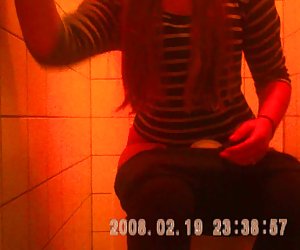 caught brunette changing her bra in toilets hidden spy sazz