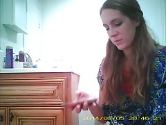 Cute Girl In Bathroom