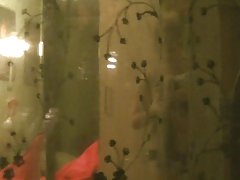 Spying through the window nice blonde big tits