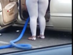 Big booty ebony at the car wash