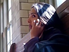 The Train Station Sexy Brunette legs and feet Part 1