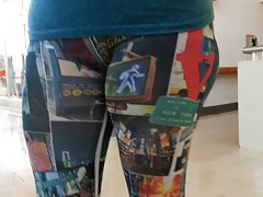 patterned  spandex cameltoe